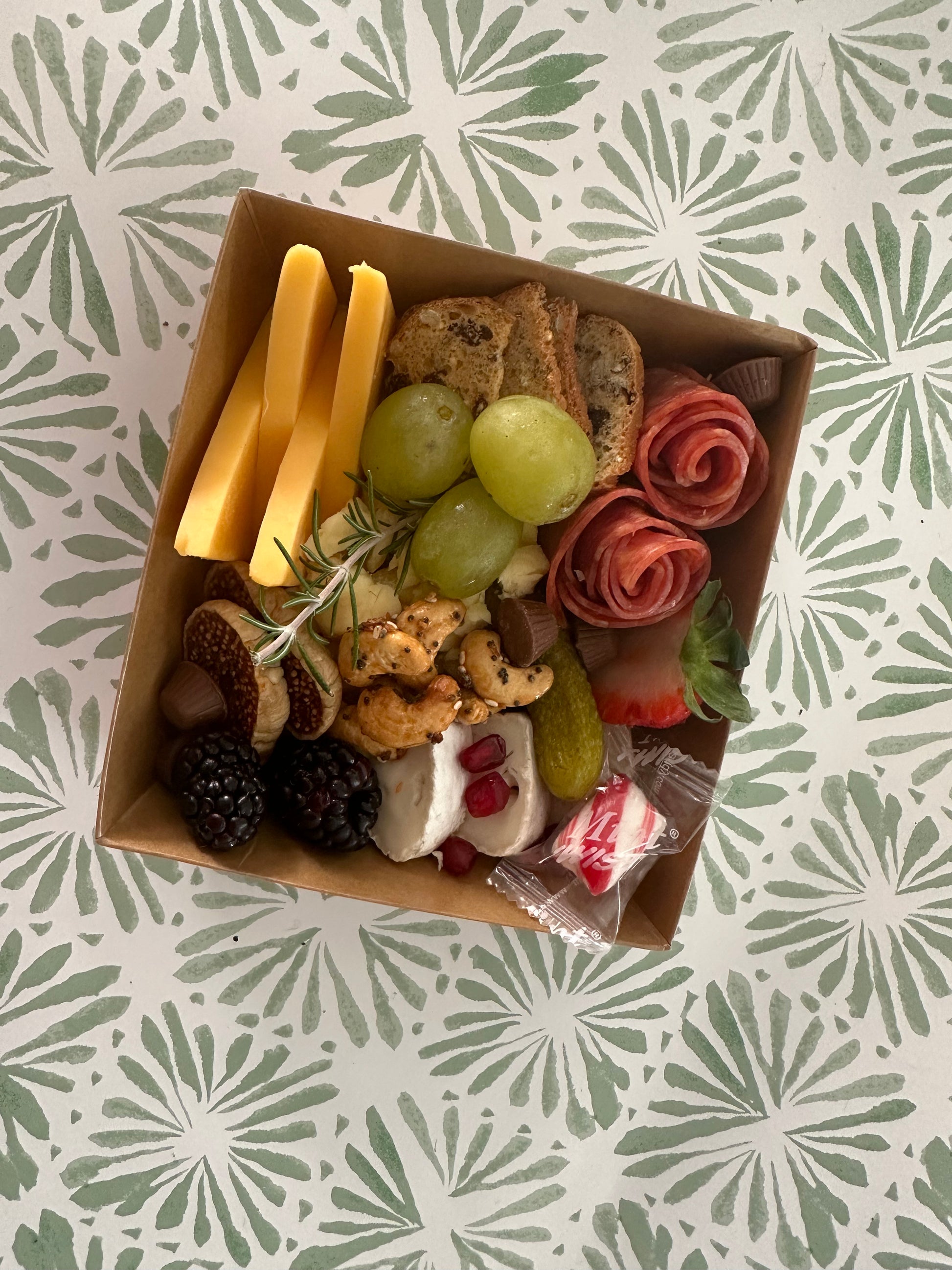 I made a Charcu-To-Go/Snackle Box for a bachelorette party this weekend.  (Total is 5x what's pictured here.) : r/CharcuterieBoard